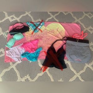 Victoria’s Secret swim lot bundle limited edition bag w/ towel size small medium
